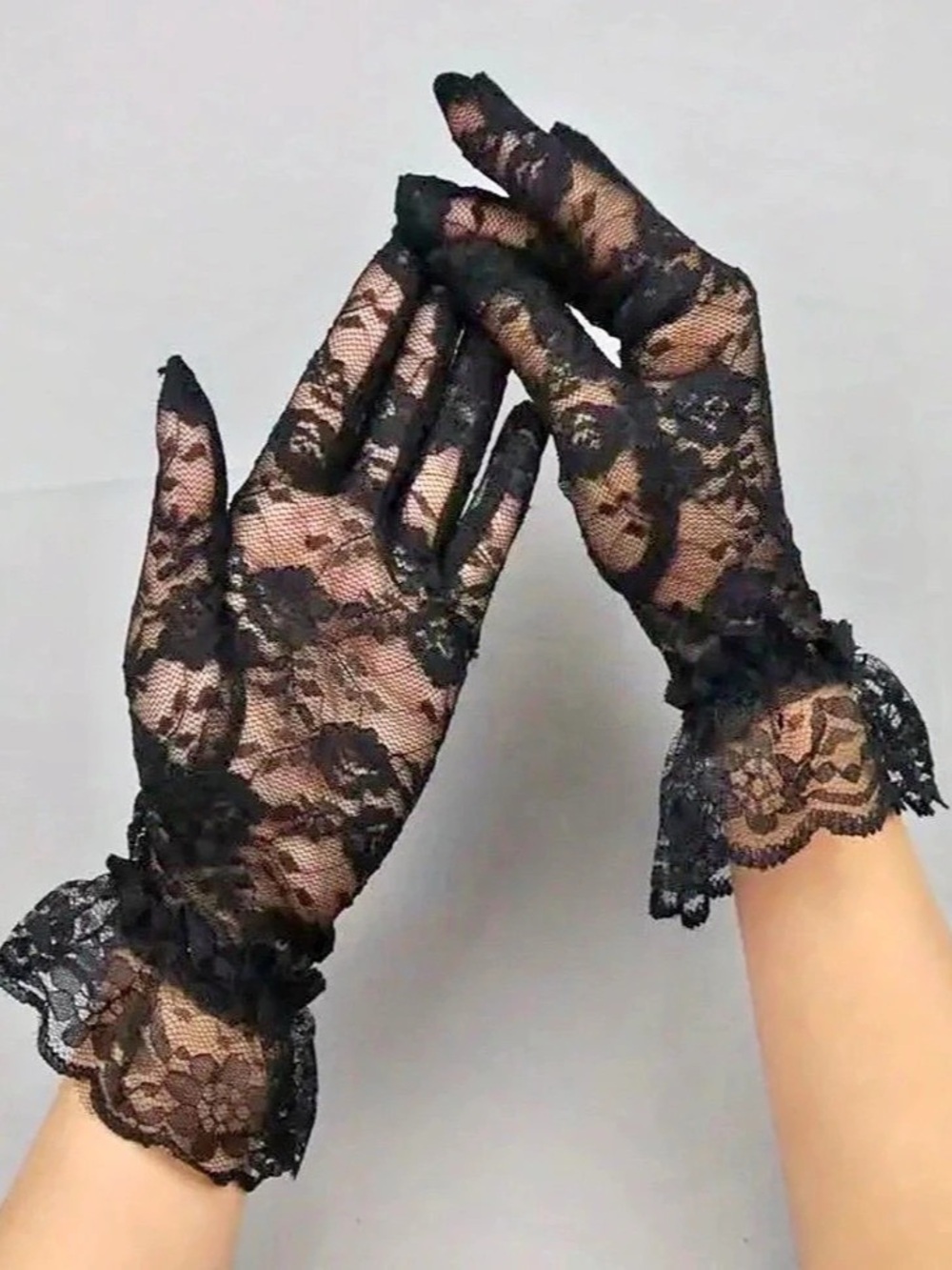 Black Lace Gloves